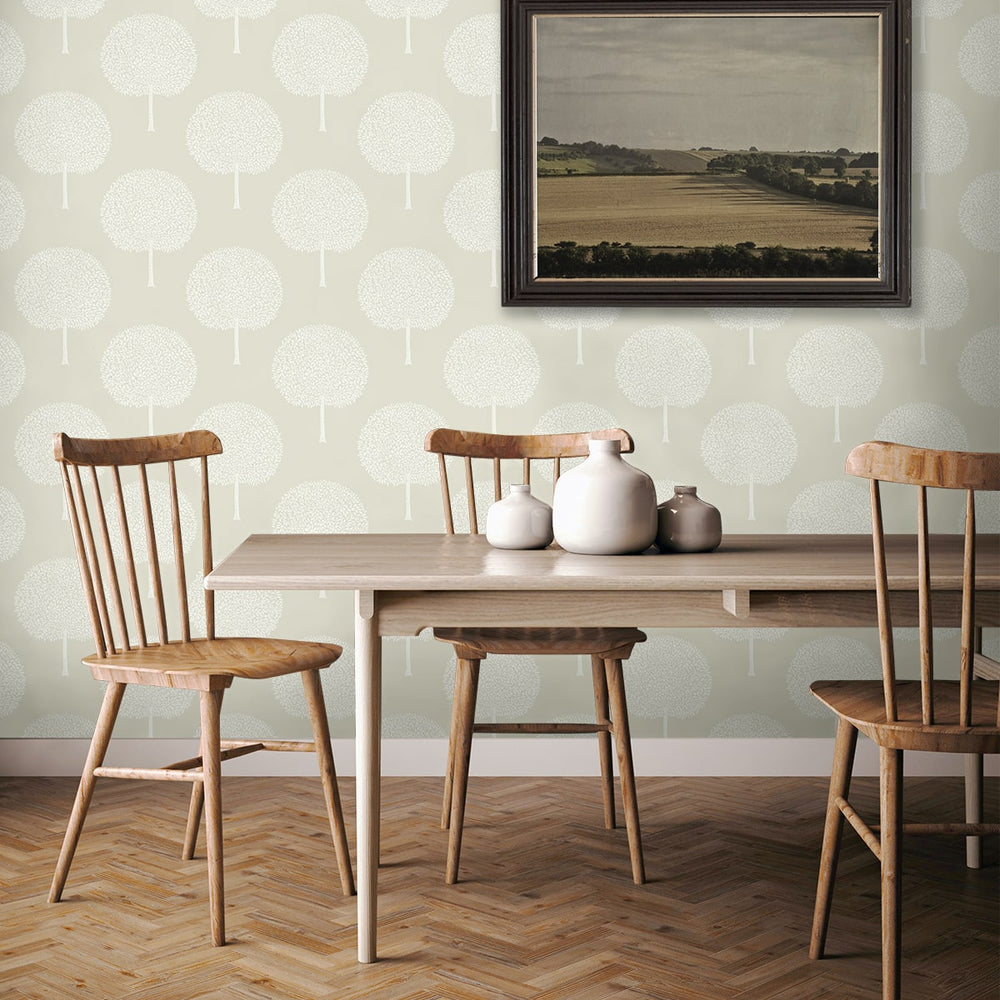 NW60300 tree peel and stick wallpaper dining room from NextWall