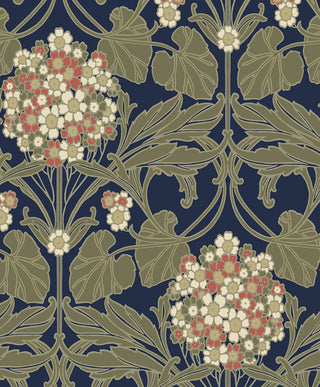 NW60402 Hydrangea Floral Vintage Premium Peel and Stick Removable Wallpaper at Say Decor