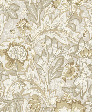NW60507 Acanthus Garden Floral Vintage Premium Peel and Stick Removable Wallpaper at Say Decor