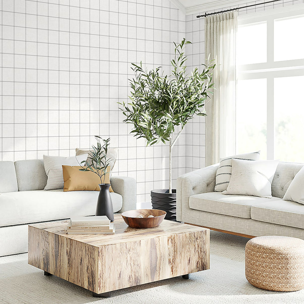 
                  
                    NW60600 check plaid peel and stick wallpaper living room from NextWall
                  
                