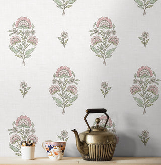 NW60701 floral spot premium nonwoven peel and stick wallpaper kitchen from NextWall
