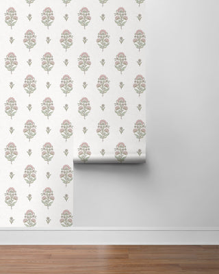 NW60701 floral spot premium nonwoven peel and stick wallpaper roll from NextWall
