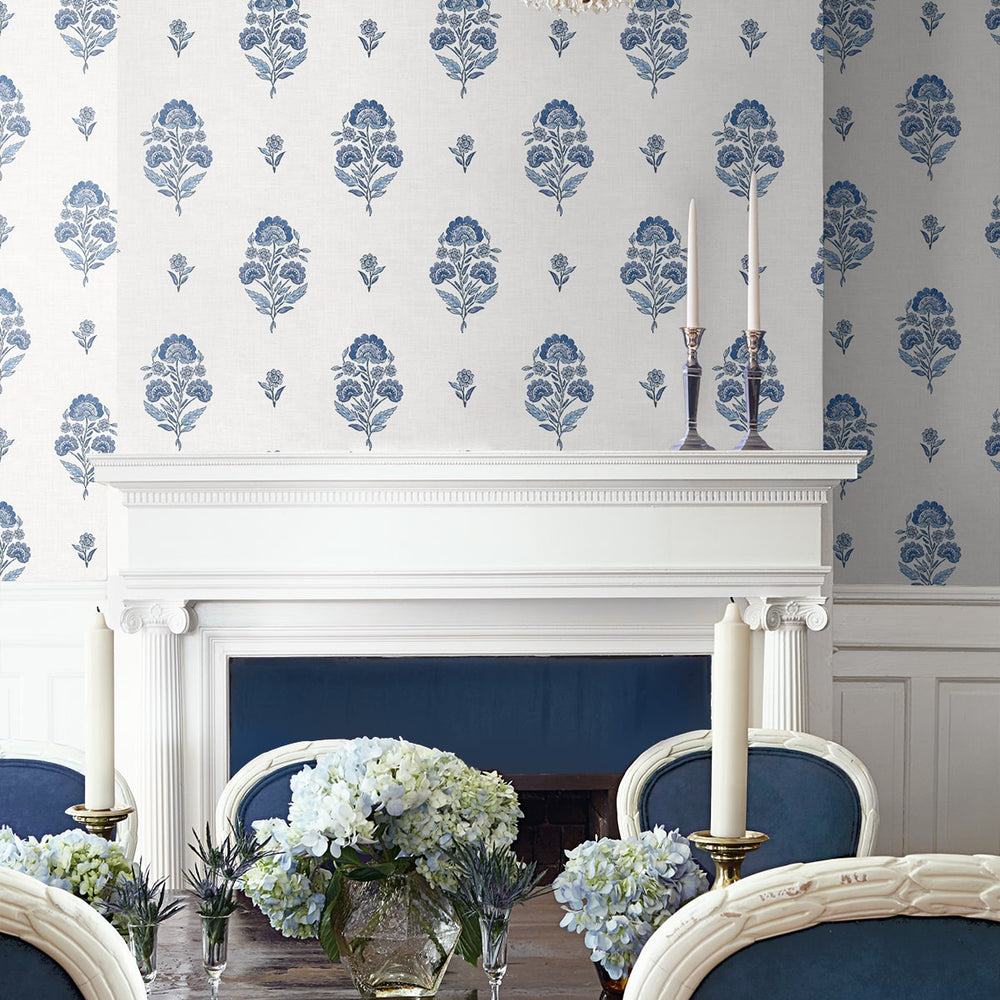 
                  
                    NW60702 floral spot premium nonwoven peel and stick wallpaper dining room from NextWall
                  
                