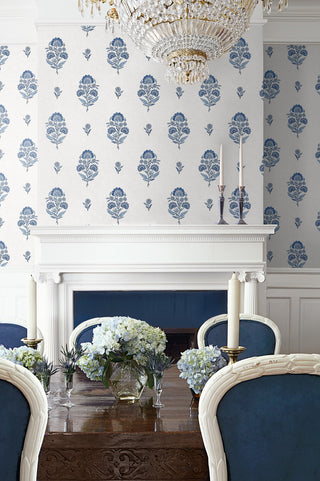 NW60702 floral spot premium nonwoven peel and stick wallpaper dining room from NextWall