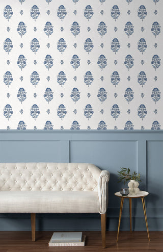 NW60702 floral spot premium nonwoven peel and stick wallpaper entryway from NextWall