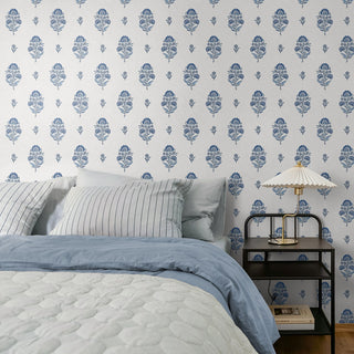 NW60702 floral spot premium nonwoven peel and stick wallpaper bedroom from NextWall