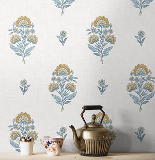 NW60703 floral spot premium nonwoven peel and stick wallpaper kitchen from NextWall