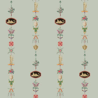 Mitchell Black Château Papers NeoClassical Stripe Wallpaper in shade Antique Glaze at Say Decor