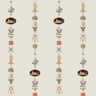 Mitchell Black Château Papers NeoClassical Stripe Wallpaper in shade Ivory at Say Decor