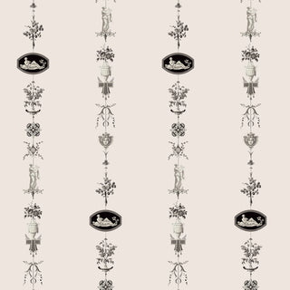 Mitchell Black Château Papers NeoClassical Stripe Wallpaper in shade Pink at Say Decor