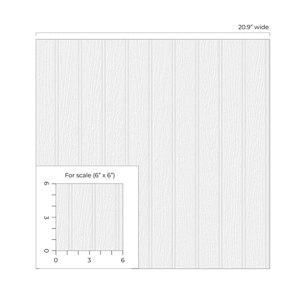 PP10100 paintable peel and stick wallpaper beadboard scale from NextWall