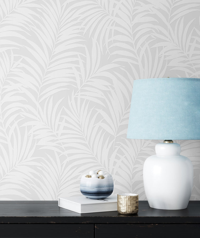 PP10200 paintable palm peel and stick wallpaper accent from NextWall