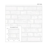 PP10400 faux brick paintable peel and stick wallpaper scale from NextWall