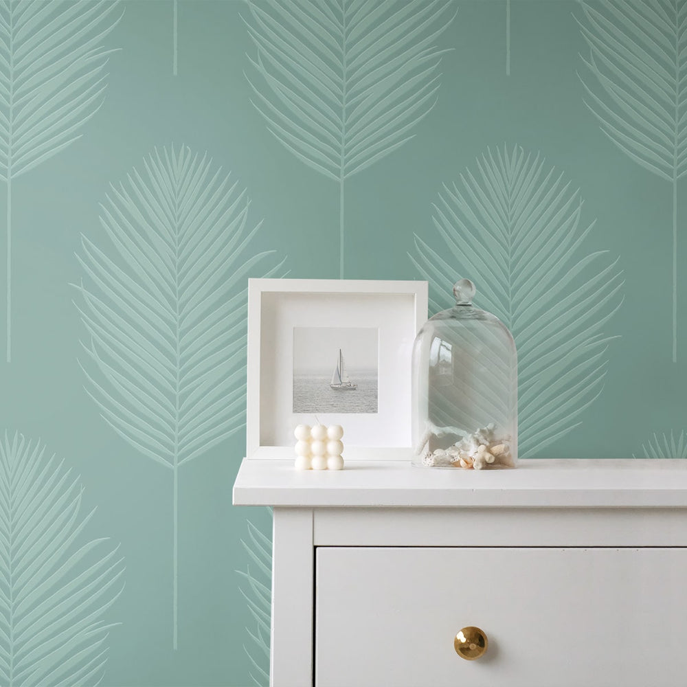 
                  
                    PP10600 palm leaf paintable peel and stick wallpaper decor from NextWall
                  
                