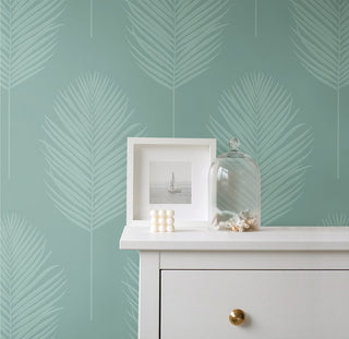 PP10600 palm leaf paintable peel and stick wallpaper decor from NextWall