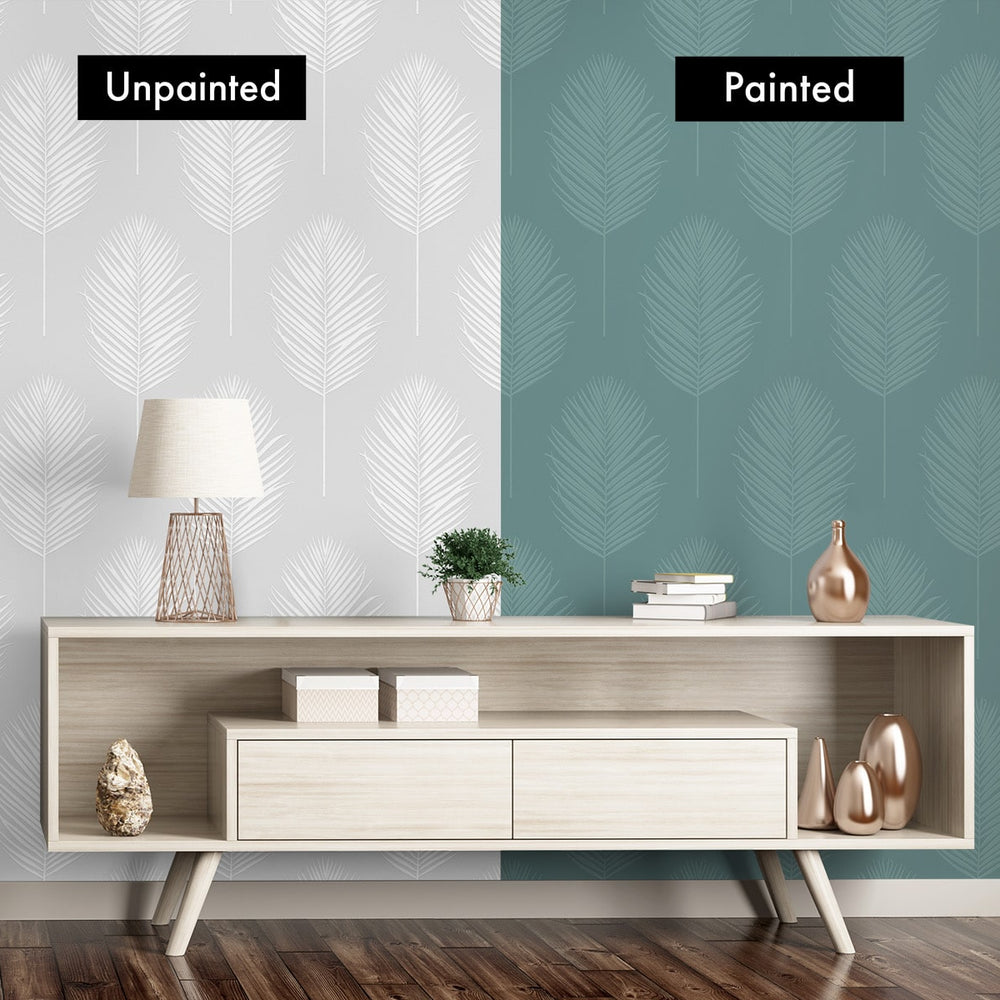 
                  
                    PP10600 palm leaf paintable peel and stick wallpaper accent from NextWall
                  
                