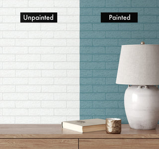 PP10800 faux brick paintable peel and stick wallpaper accent from NextWall