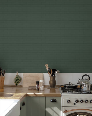 PP10900 faux brick paintable peel and stick wallpaper kitchen from NextWall