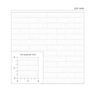 PP10900 faux brick paintable peel and stick wallpaper scale from NextWall