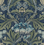 PR10012 vintage floral morris prepasted wallpaper from Seabrook Designs
