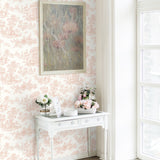 Toile prepasted wallpaper entryway PR10601 from Seabrook Designs