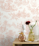 Toile prepasted wallpaper decor PR10601 from Seabrook Designs