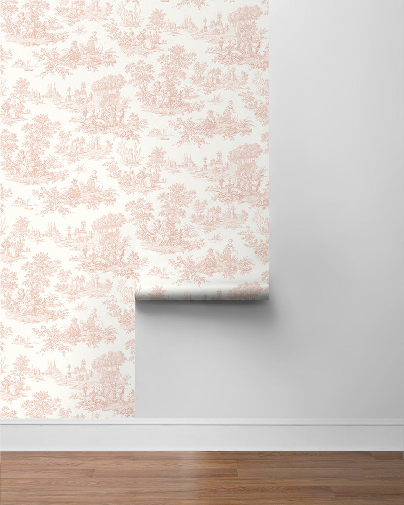 Toile prepasted wallpaper roll PR10601 from Seabrook Designs