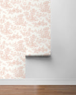 Toile prepasted wallpaper roll PR10601 from Seabrook Designs