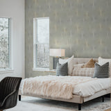 PR11005 starburst geometric mid century prepasted wallpaper bedroom from Seabrook Designs