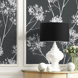 PR11100 floral prepasted wallpaper accent from Seabrook Designs