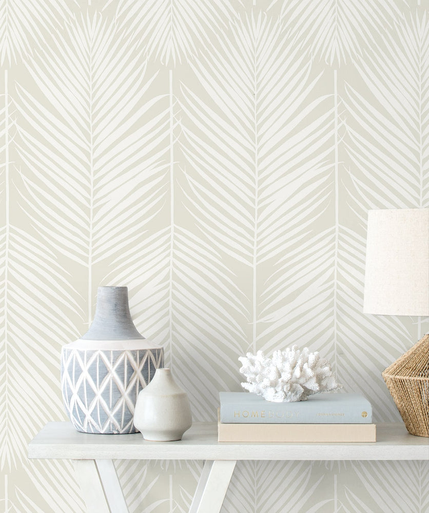 PR11405 palm leaf prepasted wallpaper decor from Seabrook Designs