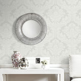 PR12408 damask prepasted wallpaper entryway from Seabrook Designs