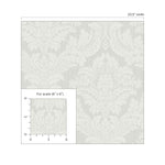 PR12408 damask prepasted wallpaper scale from Seabrook Designs