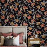 Lana Jacobean Floral Prepasted Wallpaper