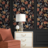 Lana Jacobean Floral Prepasted Wallpaper