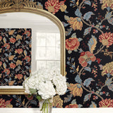 Lana Jacobean Floral Prepasted Wallpaper