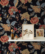 Lana Jacobean Floral Prepasted Wallpaper