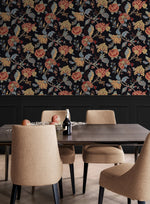 Lana Jacobean Floral Prepasted Wallpaper