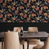 Lana Jacobean Floral Prepasted Wallpaper