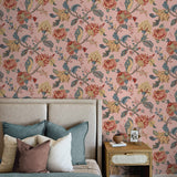 Lana Jacobean Floral Prepasted Wallpaper