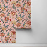 Lana Jacobean Floral Prepasted Wallpaper