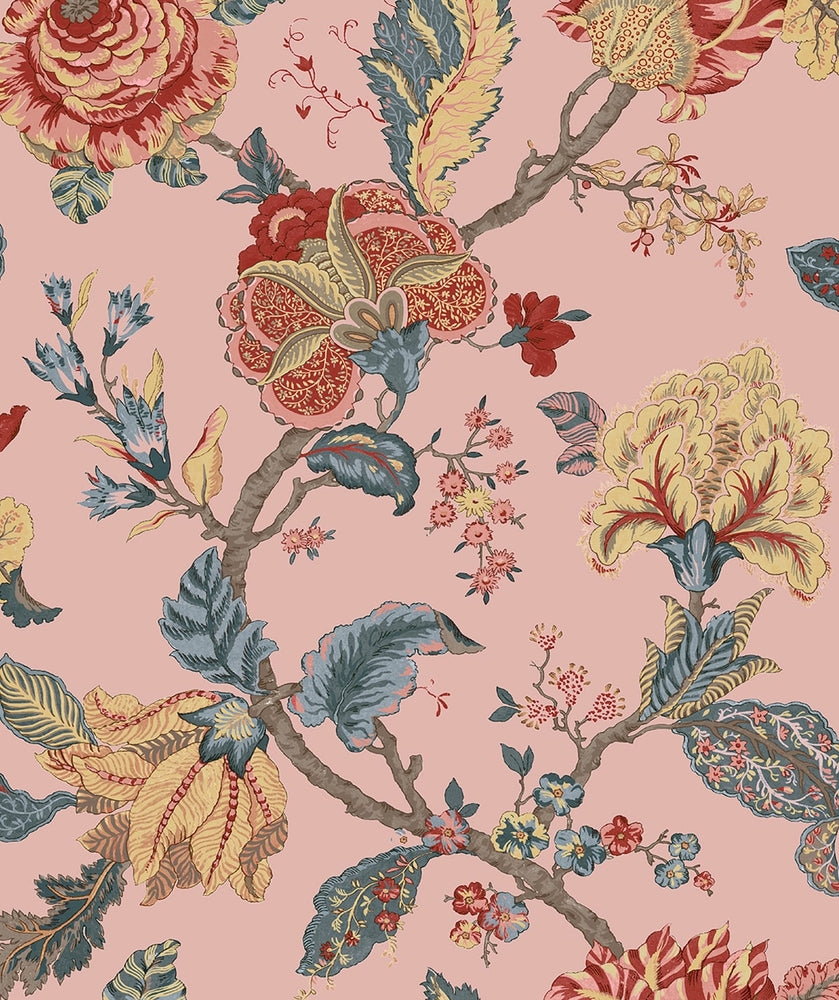 Lana Jacobean Floral Prepasted Wallpaper