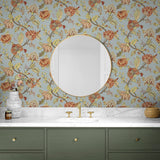 Lana Jacobean Floral Prepasted Wallpaper