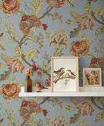 Lana Jacobean Floral Prepasted Wallpaper