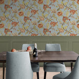 Lana Jacobean Floral Prepasted Wallpaper