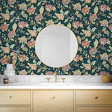 Lana Jacobean Floral Prepasted Wallpaper