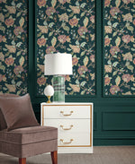 Lana Jacobean Floral Prepasted Wallpaper