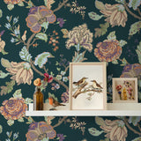 Lana Jacobean Floral Prepasted Wallpaper