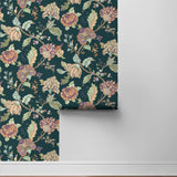 Lana Jacobean Floral Prepasted Wallpaper