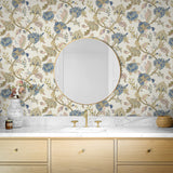 Lana Jacobean Floral Prepasted Wallpaper